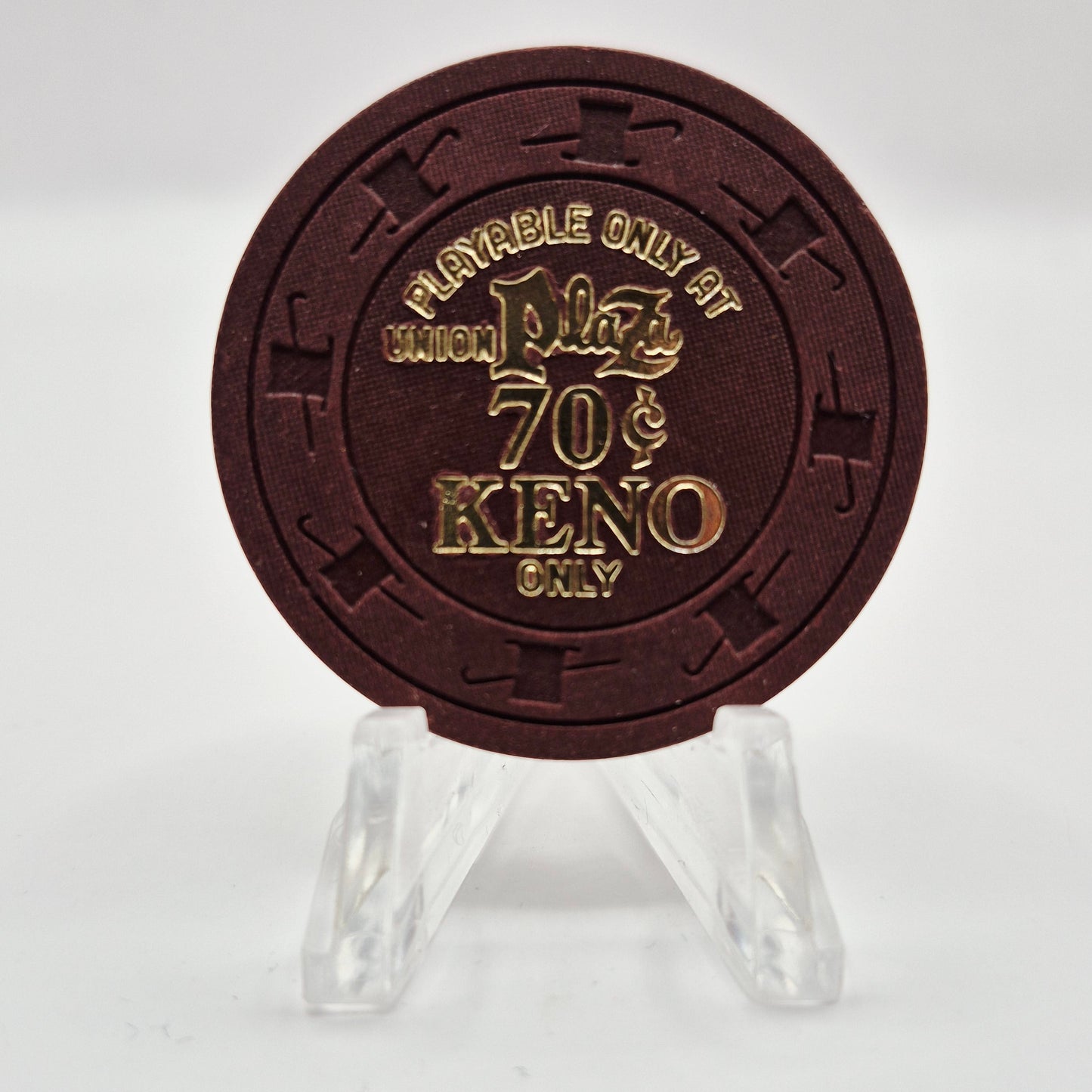 Union Plaza Hotel Casino Las Vegas Nevada 1980's $.70 Casino Chip N7077