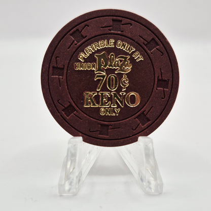 Union Plaza Hotel Casino Las Vegas Nevada 1980's $.70 Casino Chip N7077