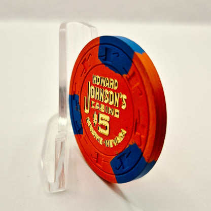 Howard Johnson's Casino Sparks Nevada 1975 $5 Casino Chip N5197