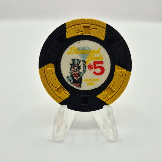 Diamond Jim's Jackpot Nevada 1960 $5 Casino Chip N3793