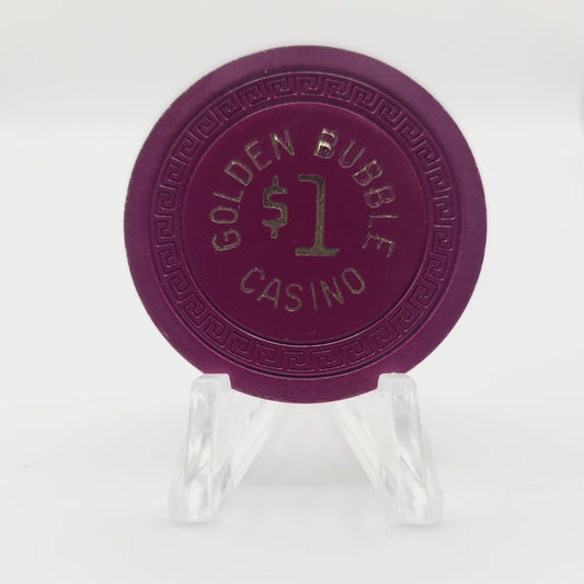 Golden Bubble Casino Gardnerville Nevada 1945 $1 Casino Chip N5098