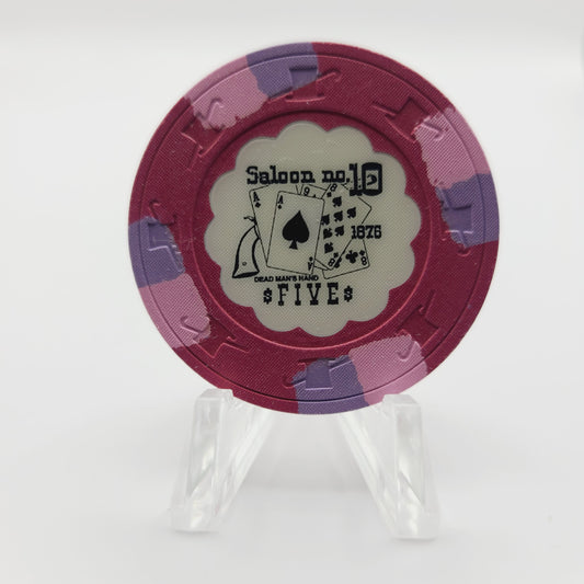 Saloon #10 Casino Deadwood South Dakota 1989 $5 Casino Chip