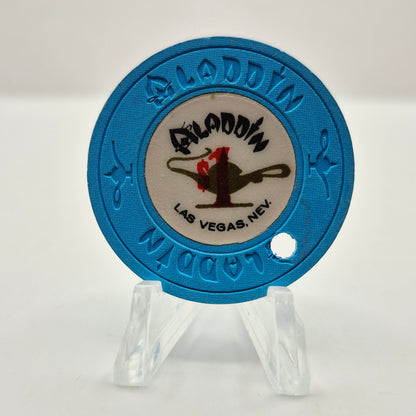 Aladdin Hotel Casino Las Vegas Nevada 1981 Casino Chip N1334.C **Drilled