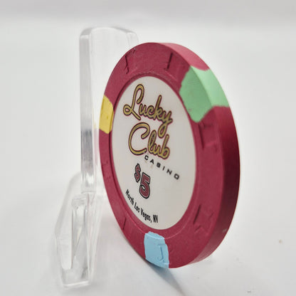 Lucky Club Casino Las Vegas Nevada 2008 $5 Casino Chip E8536