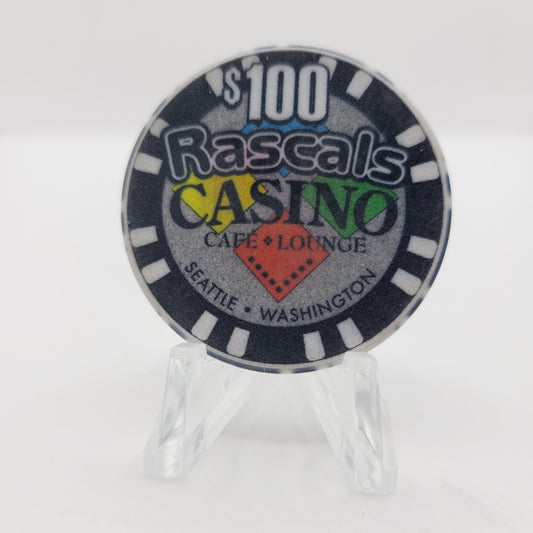 Rascals Casino Seattle Washington $100 Casino Chip