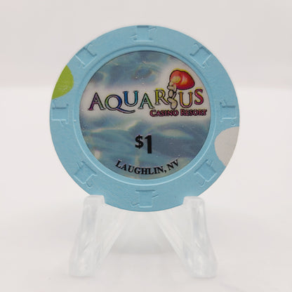 Aquarius Casino Laughlin Nevada 2006 $1 Casino Chip E5784