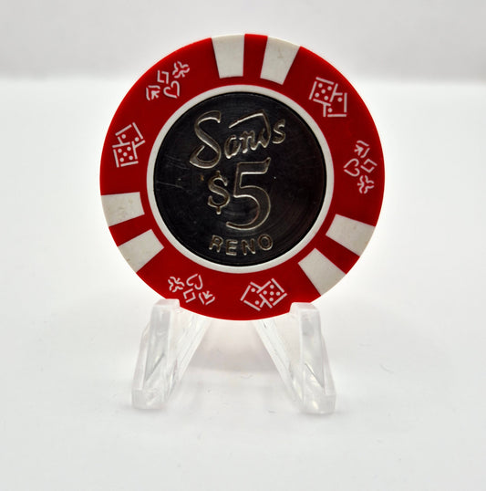 Sands Regency Hotel Casino Reno Nevada 1983 $5 Casino Chip N5522.P