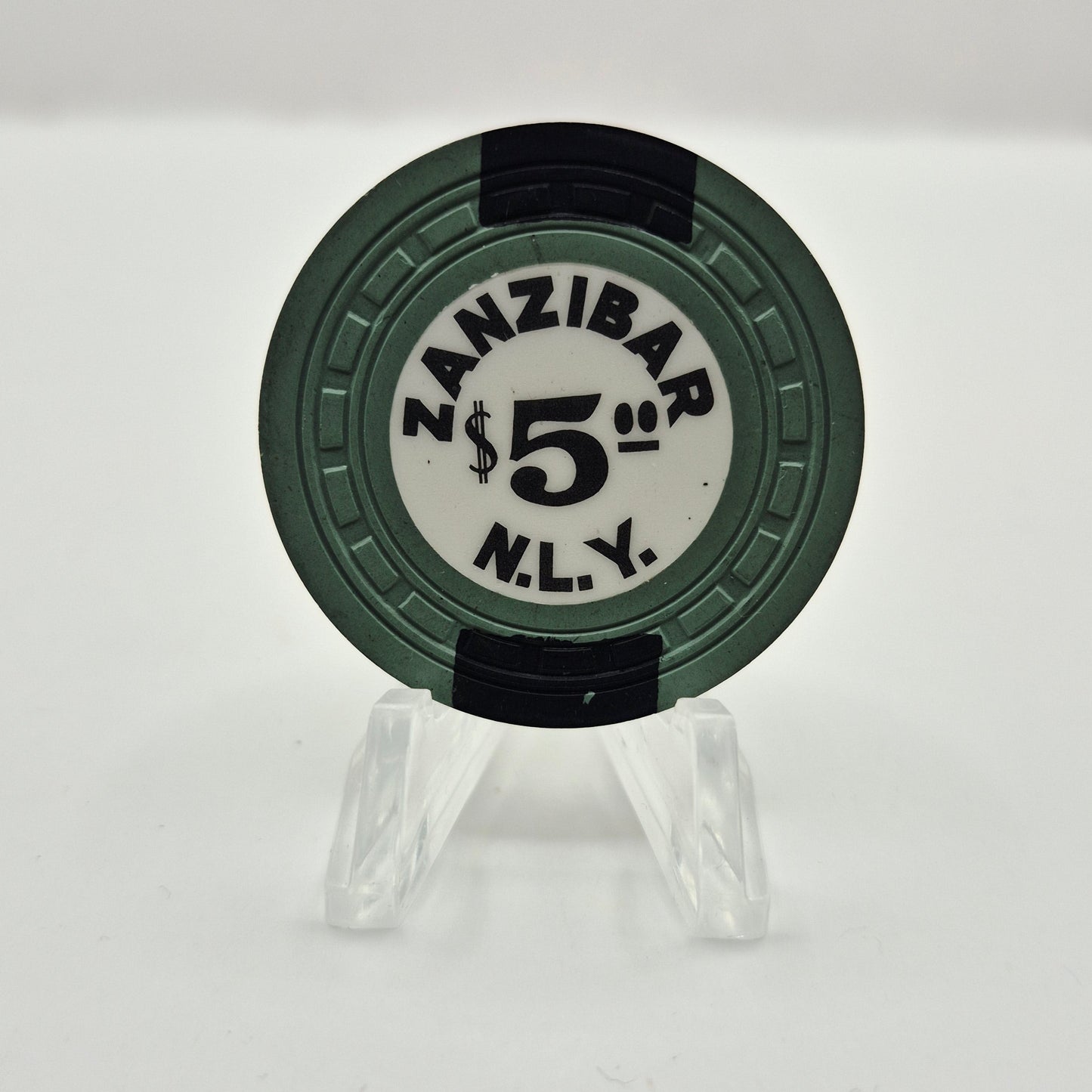 Zanzibar Casino Las Vegas Nevada 1962 $5 Casino Chip N6487.E 'ERROR NLY'