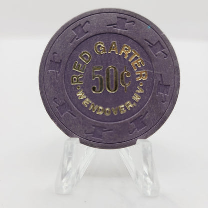 Red Garter Hotel Casino Wendover Nevada 1980's $.50 Casino Chip N3014