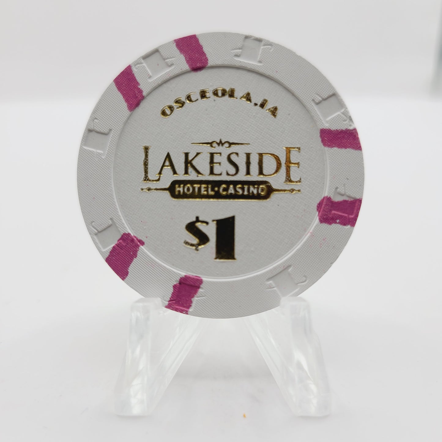 Lakeside Hotel Casino Osceola Iowa 2024 $1 Casino Chip
