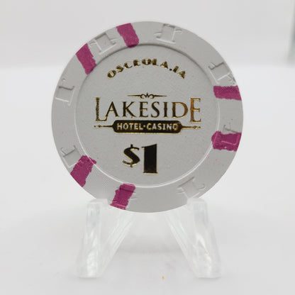 Lakeside Hotel Casino Osceola Iowa 2024 $1 Casino Chip