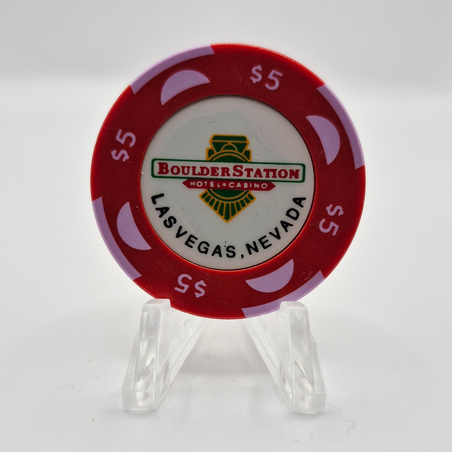 Boulder Station Casino Las Vegas Nevada 1994 $5 Casino Chip N0519