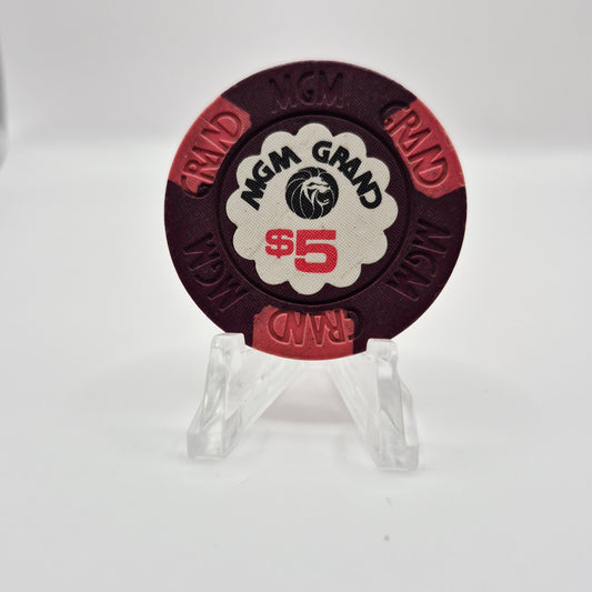 MGM Grand Hotel Casino Las Vegas Nevada 1973 $5 Casino Chip N1904