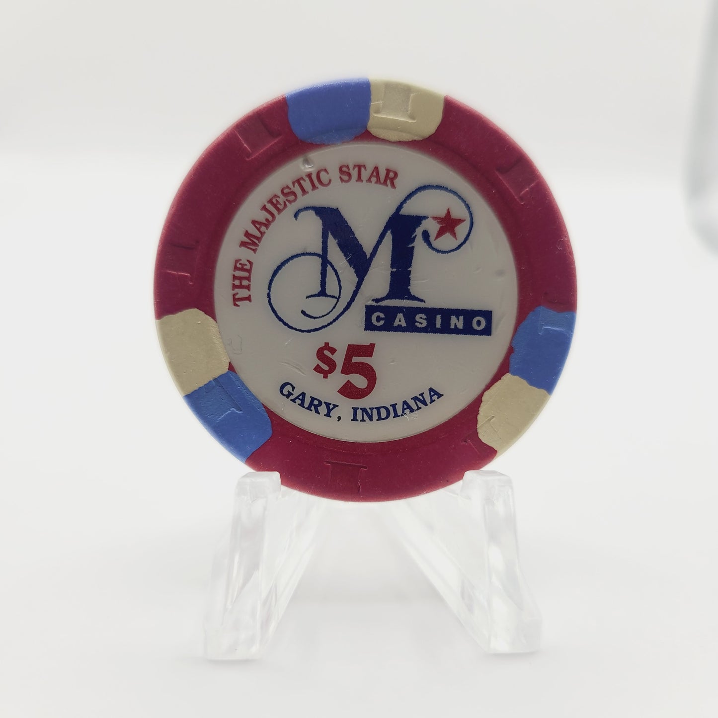 Majestic Star Casino Gary Indiana $5 Casino Chip