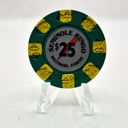 Seminole Indian Bingo Hollywood Florida $25 Casino Chip