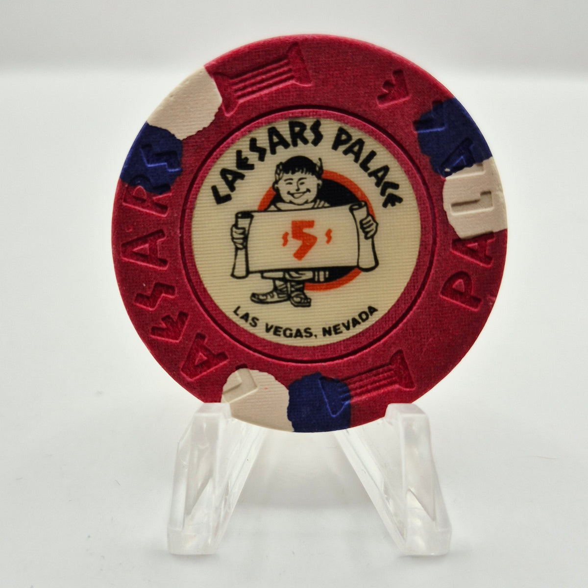 Caesars Palace Las Vegas Nevada 1980's $5 Casino Chip N1388 *Circulated