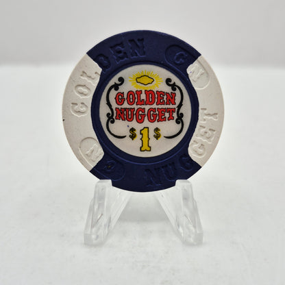 Gold Nugget Hotel Casino Las Vegas Nevada 1980's $1 Casino Chip N8462