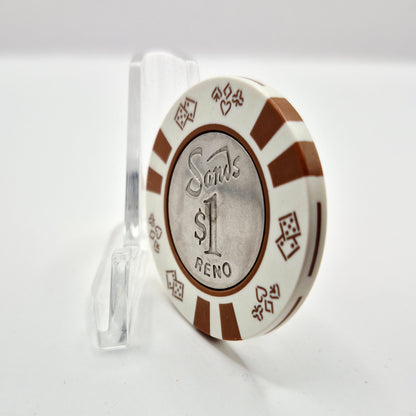 Sands Hotel Casino Reno Nevada 1990 $1 Casino Chip N5523
