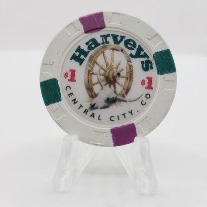 Harvey's Wagon Wheel Hotel Casino Central City Colorado 1994 $1 Casino Chip
