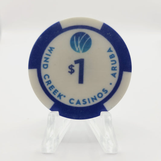 Wind Creek Crystal Casino Oranjestad Aruba $1 Casino Chip
