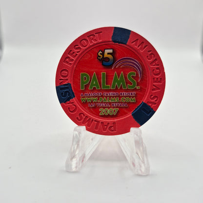 Palms Hotel Casino Resort Las Vegas Nevada 2007 $5 Casino Chip E7482