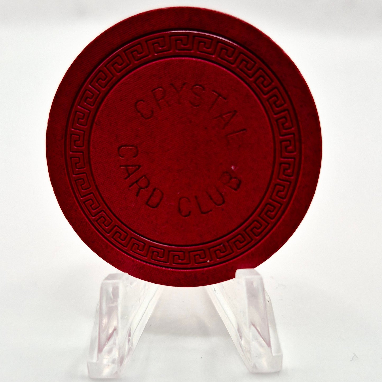 Crystal Card Club Casino Sparks Nevada 1951 'ROULETTE' Chip E7058 *RED