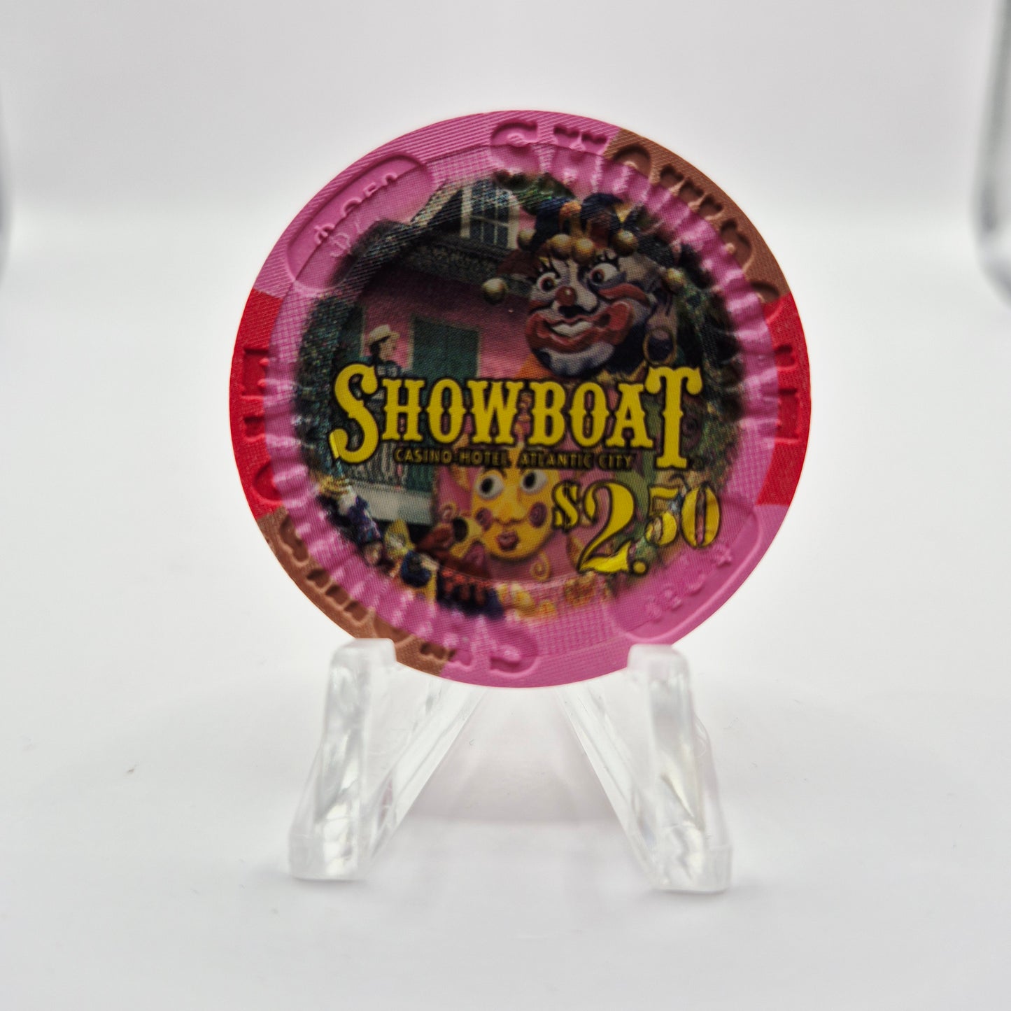 Showboat Hotel Casino :The Mardi Gras" Casino Atlantic City New Jersey $2.50 Casino Chip