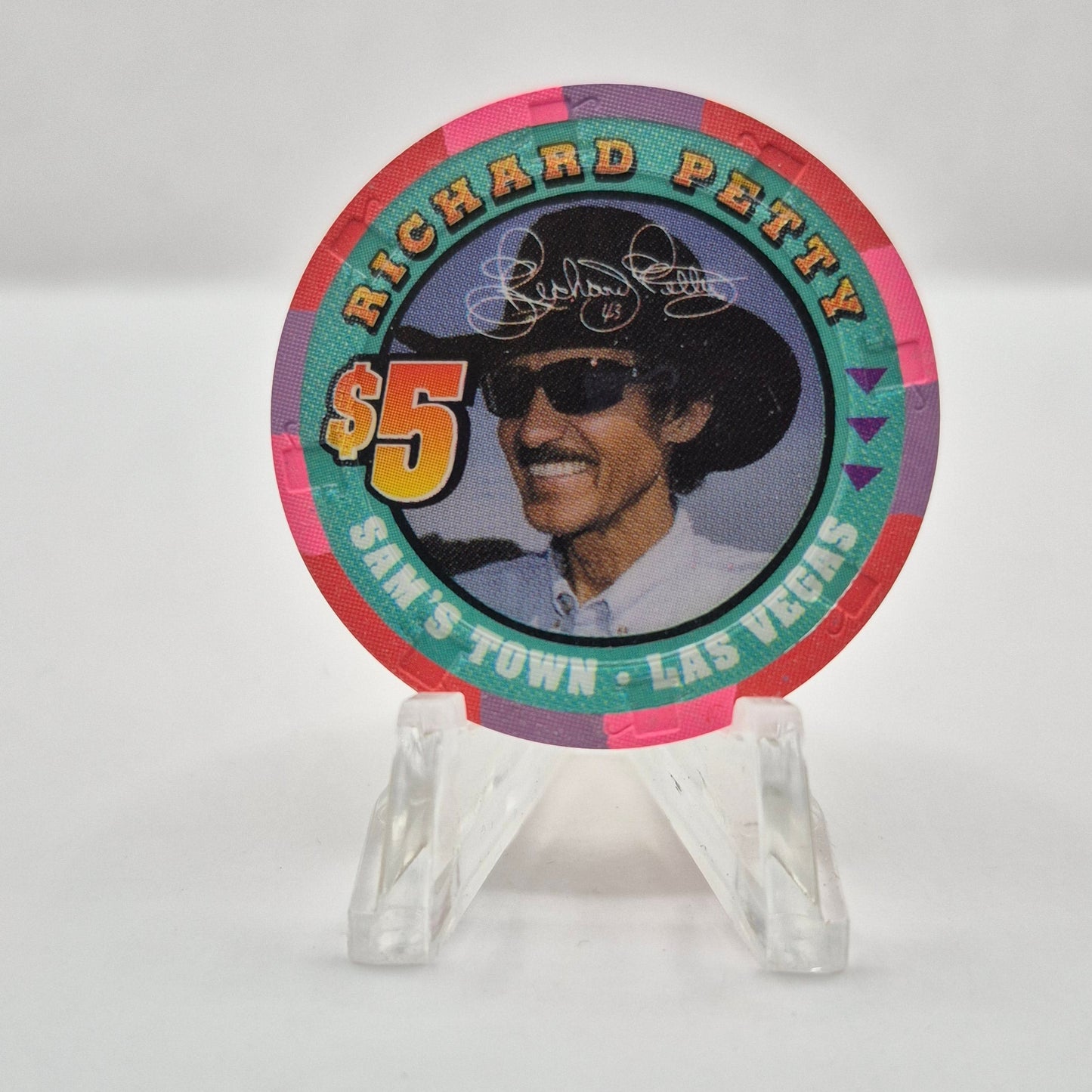 Sam's Town Hotel Casino Las Vegas Nevada 2000 Richard Petty $5 Casino Chip V5497
