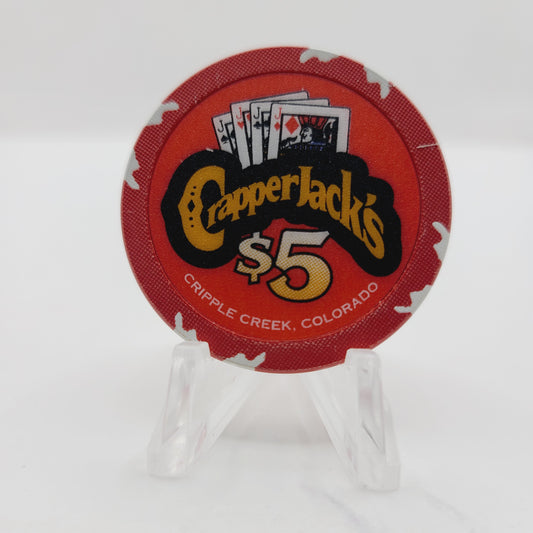Crapper Jack's Cripple Creek Colorado $5 Casino Chip