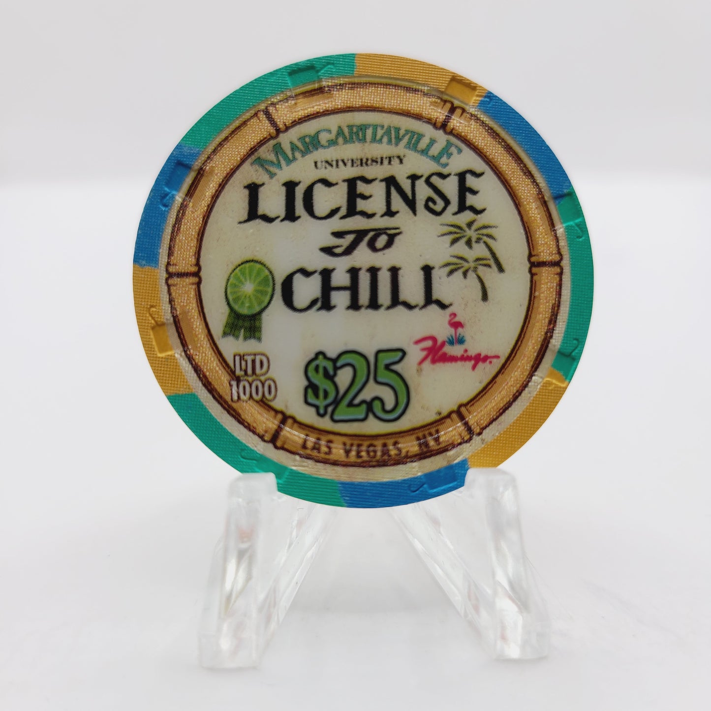 Flamingo Hotel Casino Las Vegas Nevada 2007 Margaritaville "License to Chill" $25 Casino Chip E7907