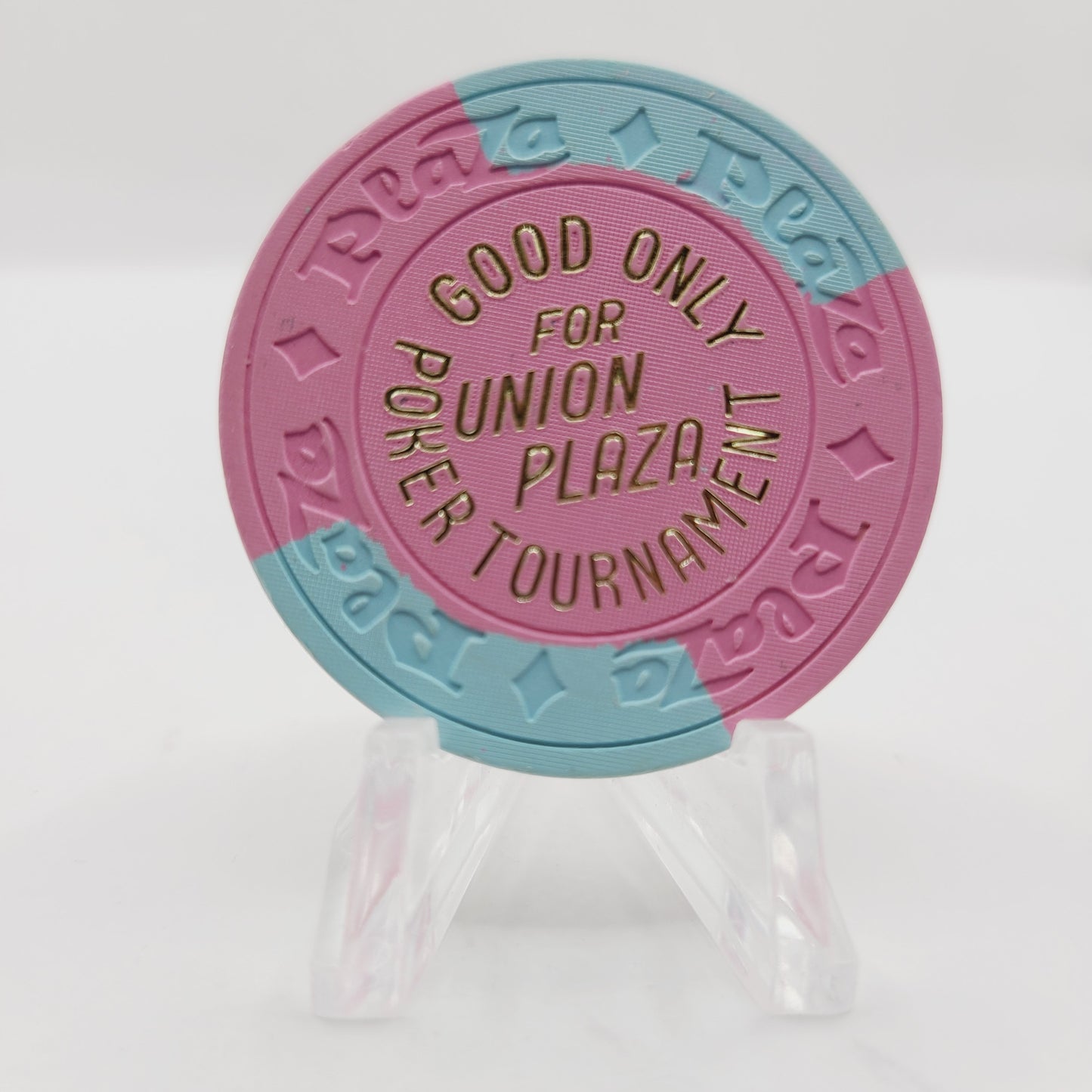 Union Plaza Hotel Casino Las Vegas Nevada 1980's "Good Only Poker Tournament" $2.50 Casino Chip N4462