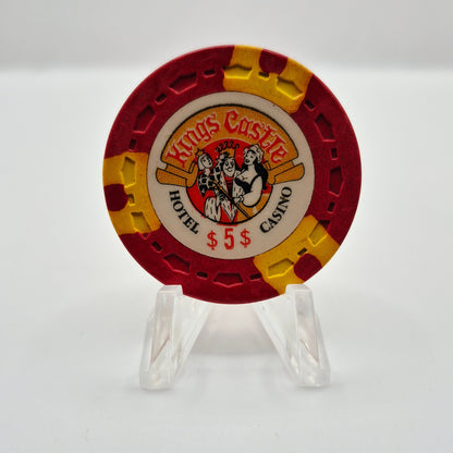 Kings Castle Lake Tahoe Nevada 1970 $5 Casino Chip N5205