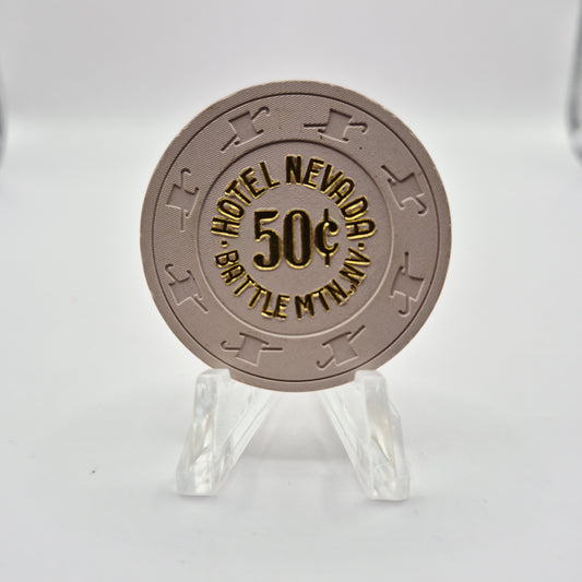 Hotel Nevada Battle Mountain Nevada 1988 $0.50 Casino Chip N3008