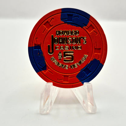 Howard Johnson's Casino Sparks Nevada 1975 $5 Casino Chip N5197
