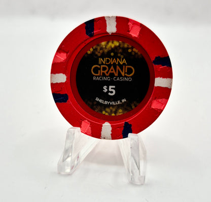 Indiana Grand Hotel Casino Shelbyville Indiana $5 Casino Chip