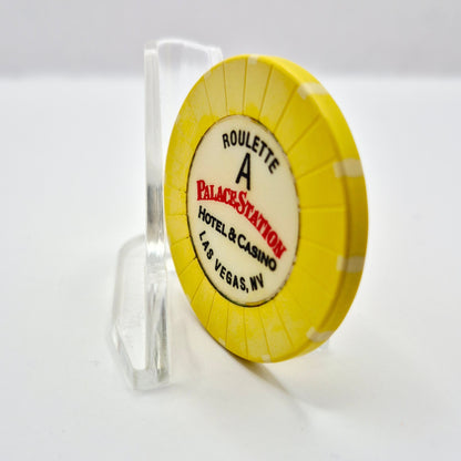 Palace Station Hotel Las Vegas Nevada Yellow Roulette Chip