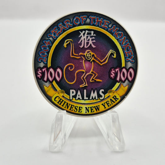 Palms Hotel Casino Las Vegas Nevada 2004 'Year of the Monkey' $100 Casino Chip E2053