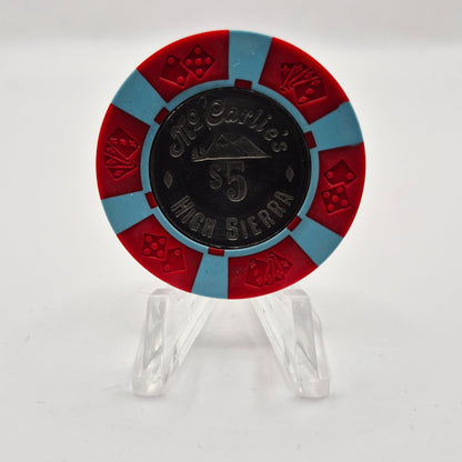 High Siera"McCarlie's" Sparks Nevada $5 Coin Inlay Casino Chip N5167
