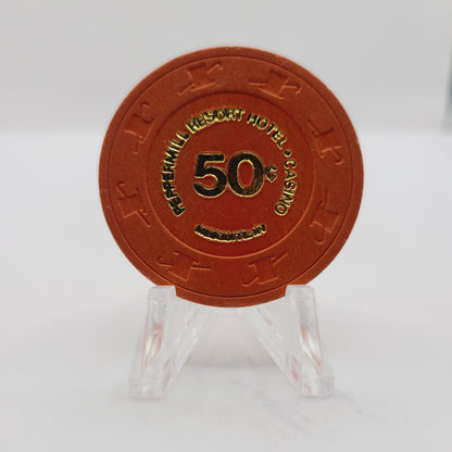 Peppermill Resort Hotel Casino Mesquite Nevada 1981 $.50 Casino Chip N2008