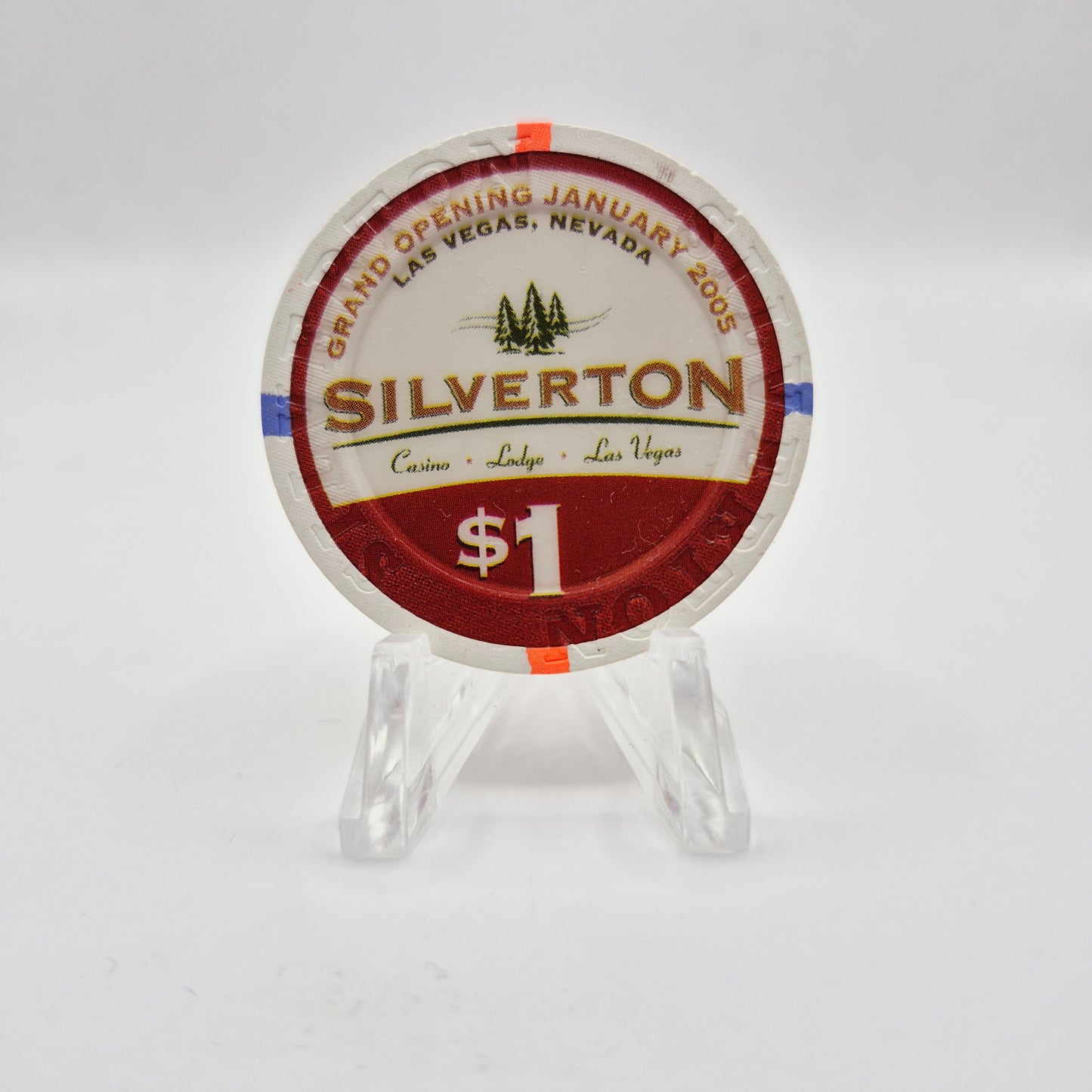 Silverton Hotel Casino Las Vegas Nevada 2005"Grand Opening" $1 Casino Chip E4715