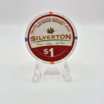 Silverton Hotel Casino Las Vegas Nevada 2005"Grand Opening" $1 Casino Chip E4715