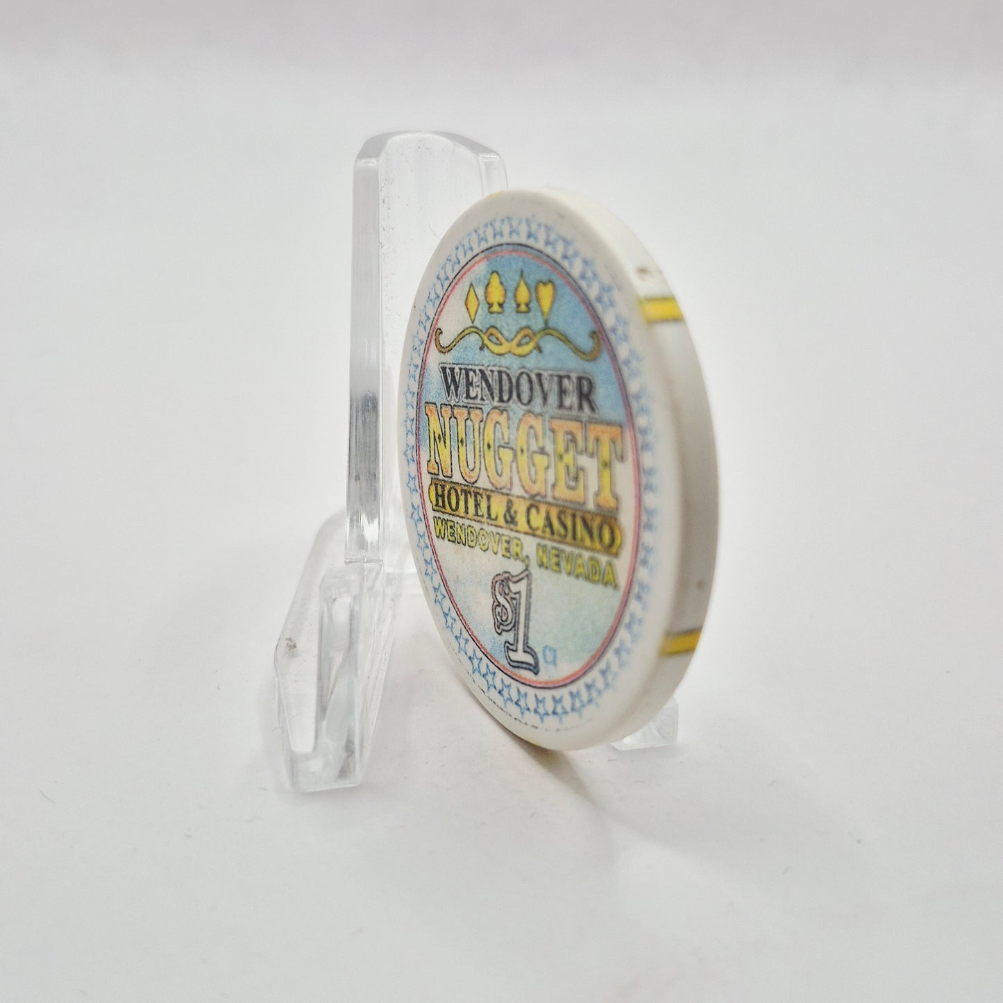 Wendover Nugget Hotel Casino Wendover Nevada 2004 $1 Chip E3857 *circulated
