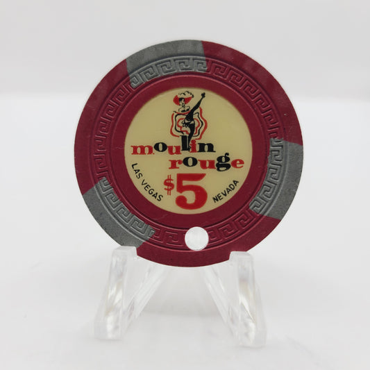 Moulin Rouge Casino Las Vegas Nevada 1955 $5 Casino Chip N1942.C