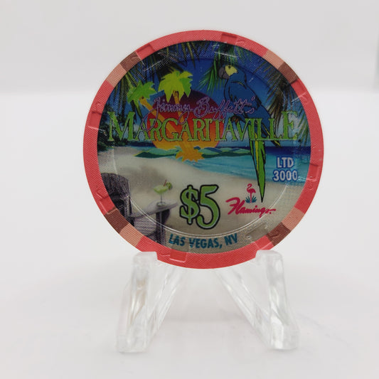Flamingo Hotel & Casino Las Vegas Nevada 2007 "Margaritaville" $5 Casino Chip E7901 LTD 3000