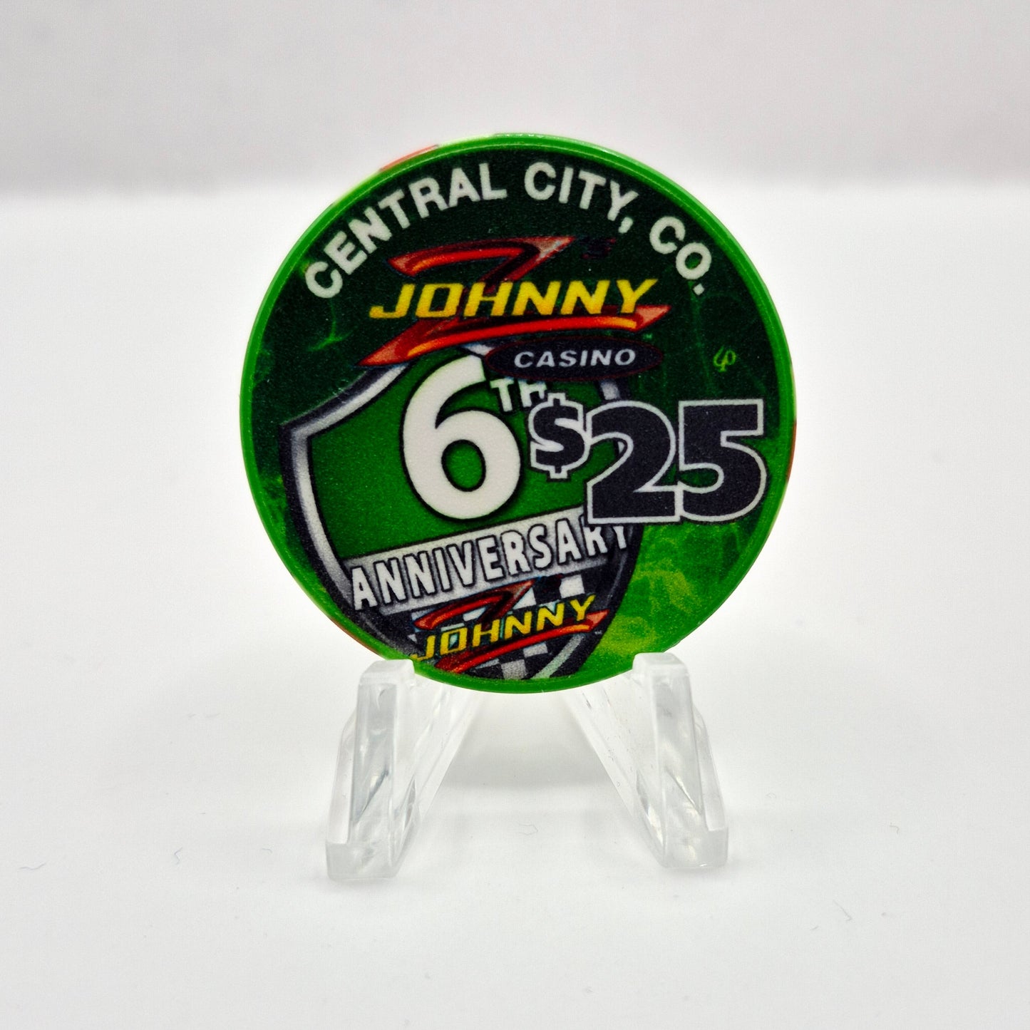 Johnny Z's Casino Central City Colorado 2016 6th Anniversary $25 Casino Chip