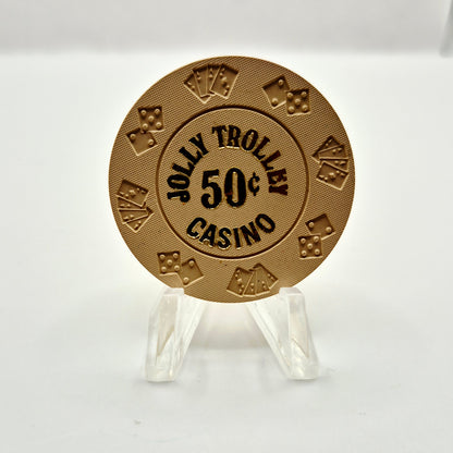 Jolly Trolley Casino Las Vegas Nevada 1977 $0.50 Casino Chip N0983