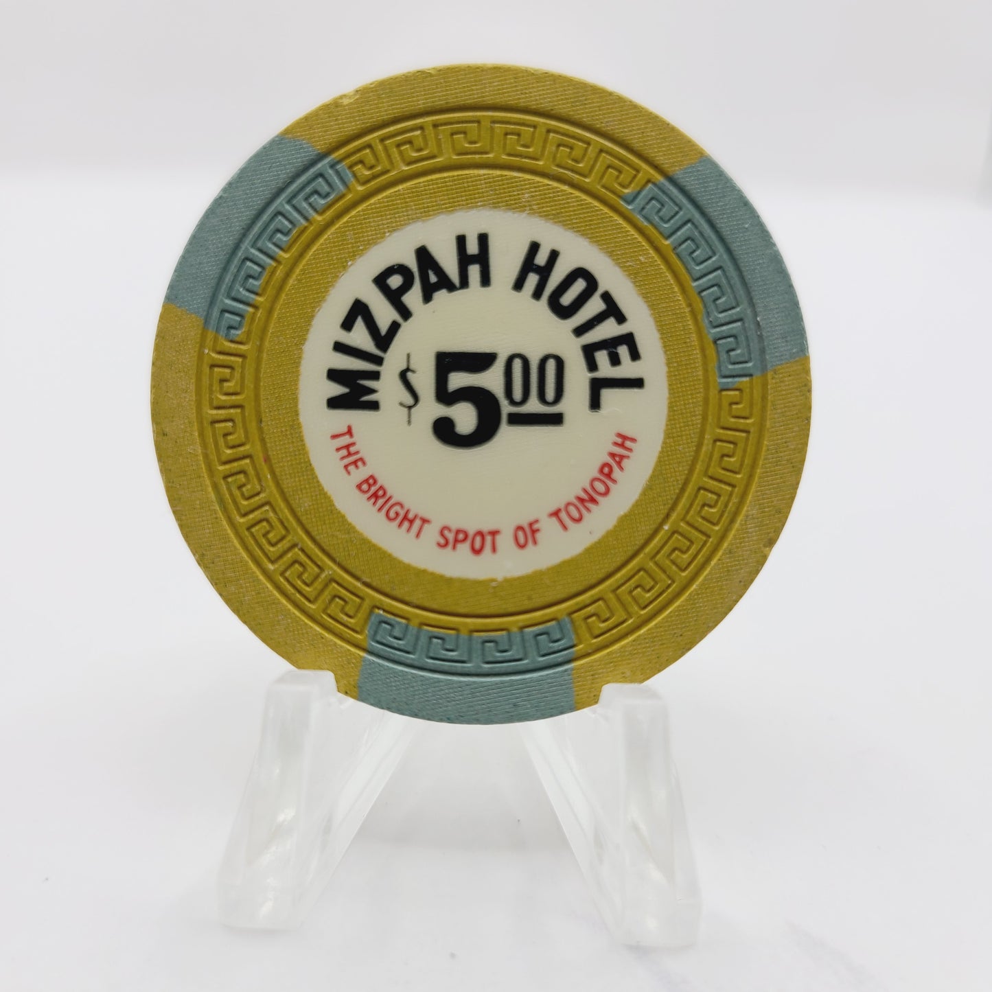 Mizpah Hotel Casino Tonopah Nevada 1960 $5 Casino Chip N3262