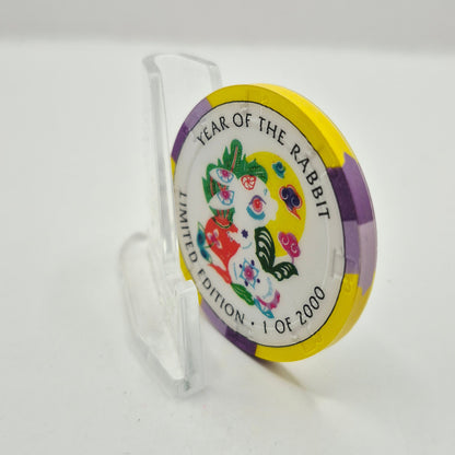 Crystal Park Casino Crystal City California 1996 Grand Opening 'Year of the Rabbit' $5 Casino Chip