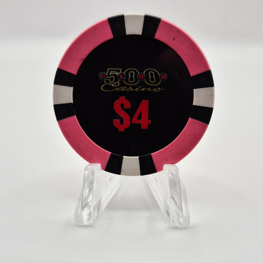 500 Club Casino Clovis California $4 Casino Chip