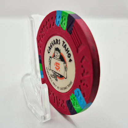 Caesars Tahoe Resort Casino Lake Tahoe Nevada 1980's $5 43 mm Baccarat Casino Chip N4685